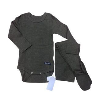 9-12 Months ELLA'S WOOL  Baby Base Layer Set , 100% pure merino wool